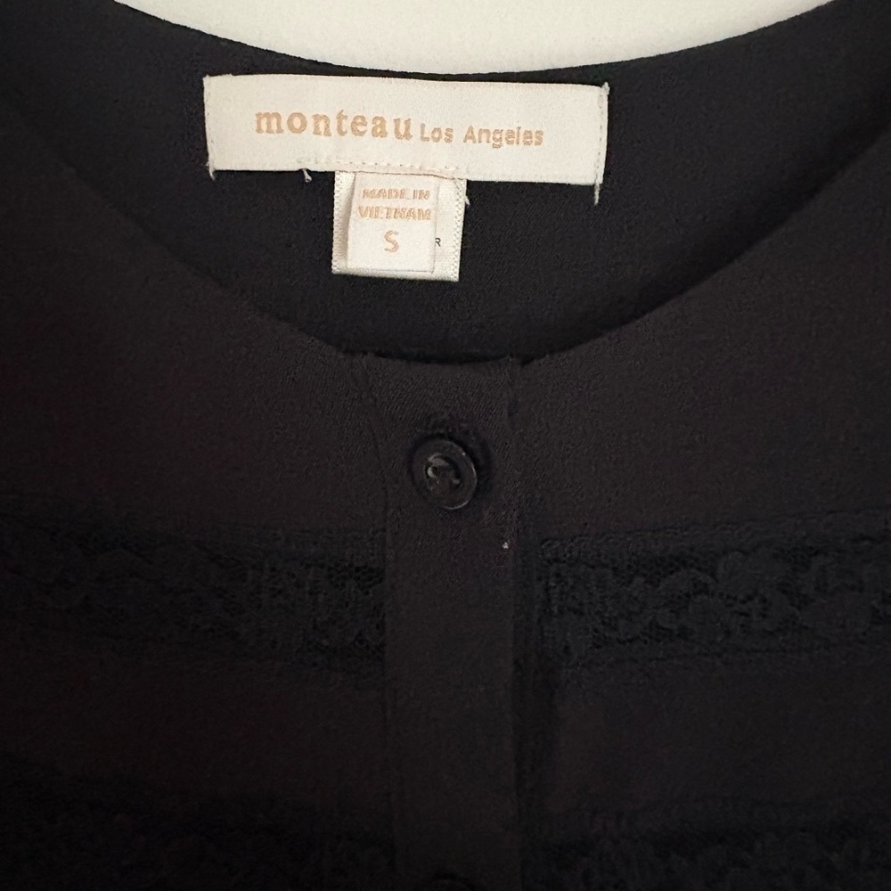 Black Ruffle Sleeve NWOT Midi Dress Coquette Fairycore Cottagecore Euro Summer - Picture 3 of 6